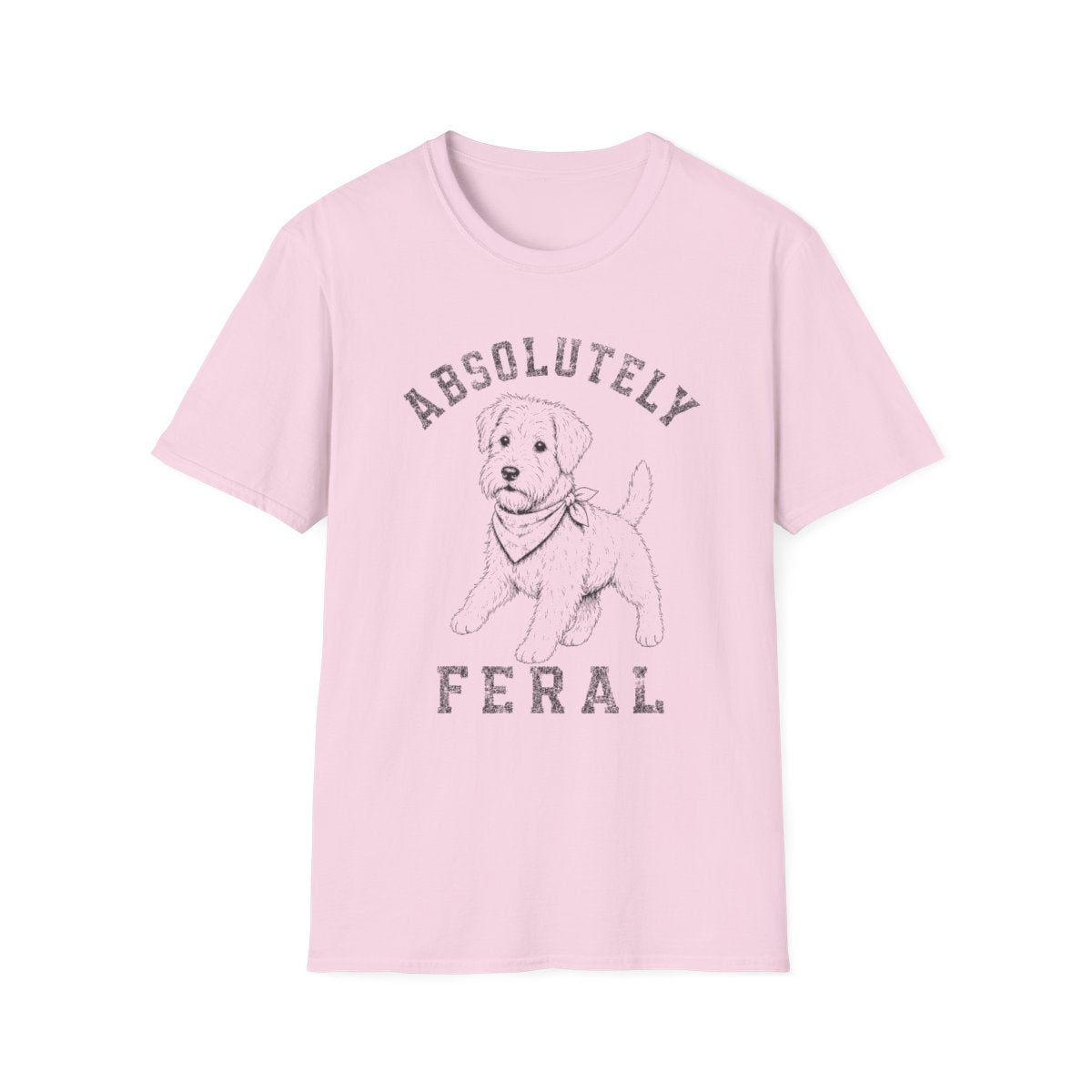 Bandana Soft Coated Wheaten Terrier Tee - Light Pink