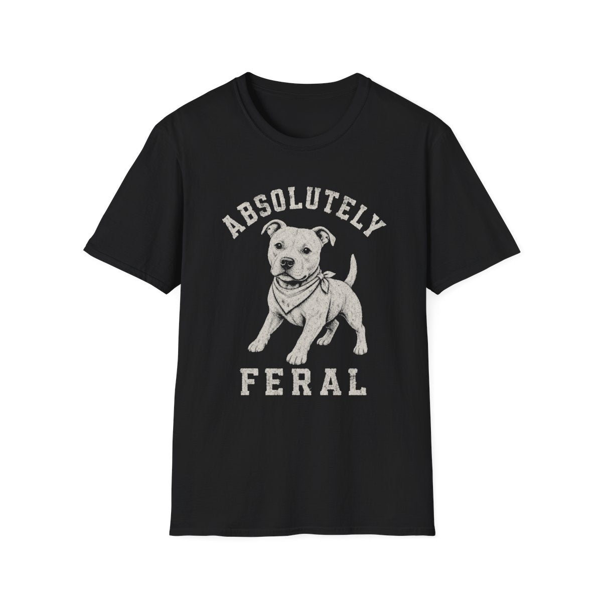 Bandana Staffordshire Bull Terrier Tee - Black