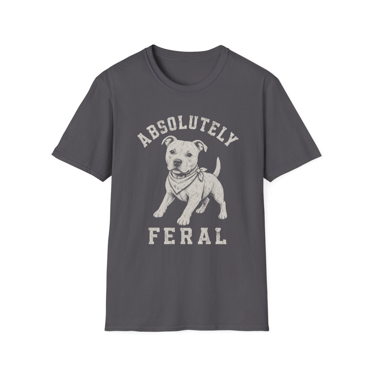 Bandana Staffordshire Bull Terrier Tee - Charcoal