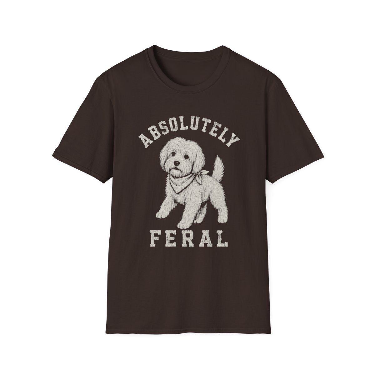 Bandana Tibetan Terrier Tee - Dark Chocolate