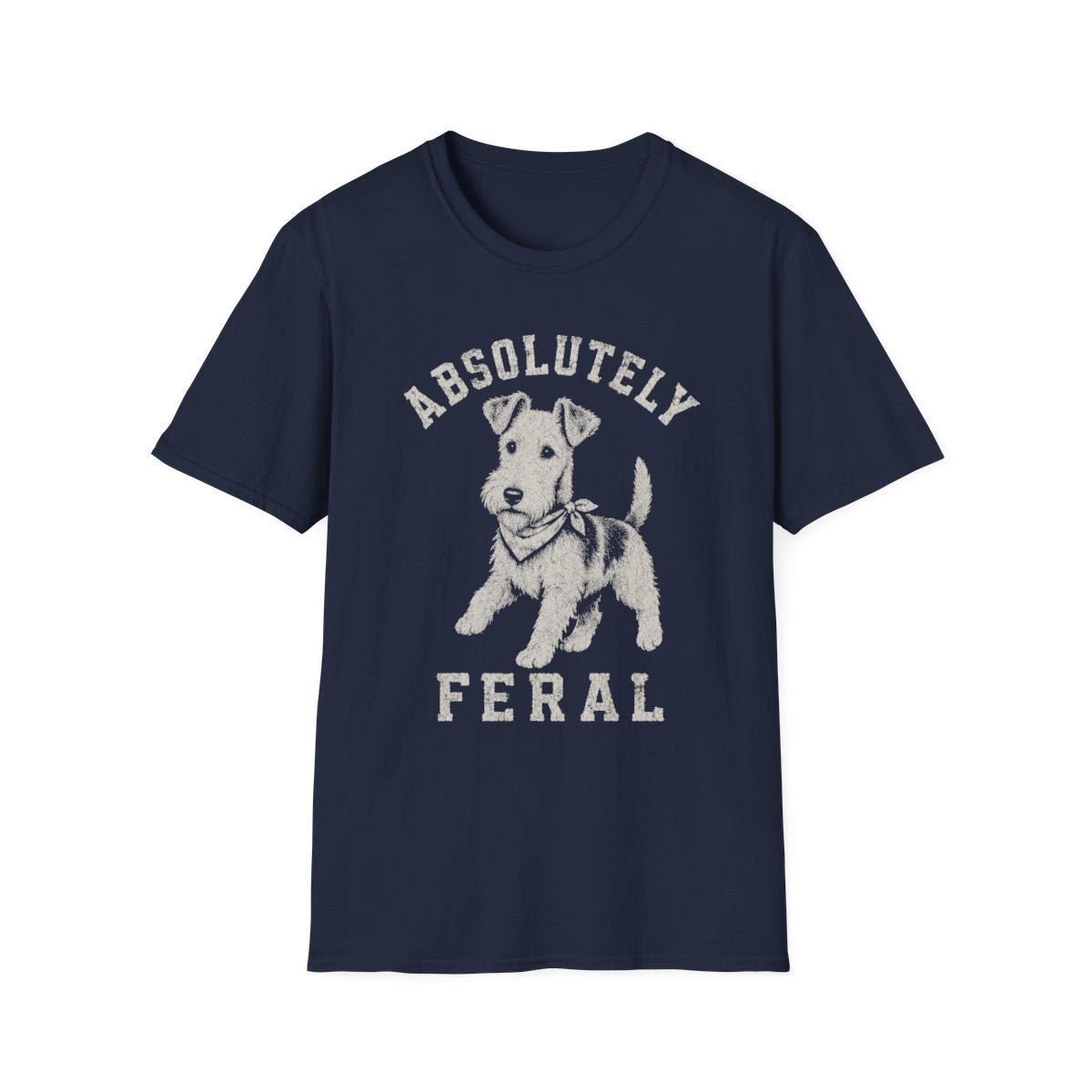 Bandana Wire Fox Terrier Tee - Navy