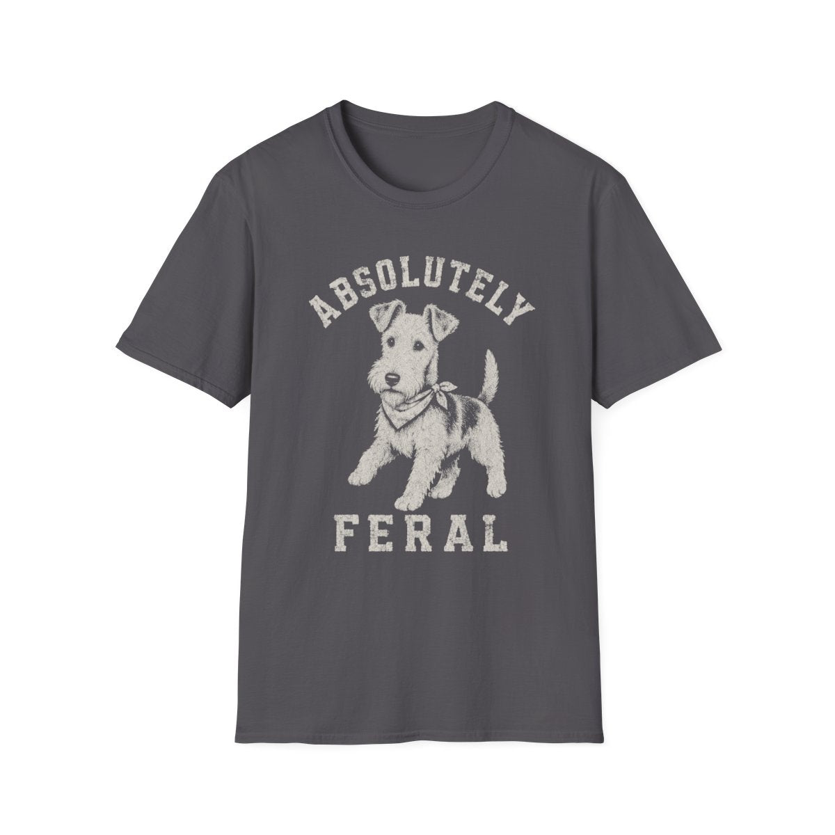 Bandana Wire Fox Terrier Tee - Charcoal