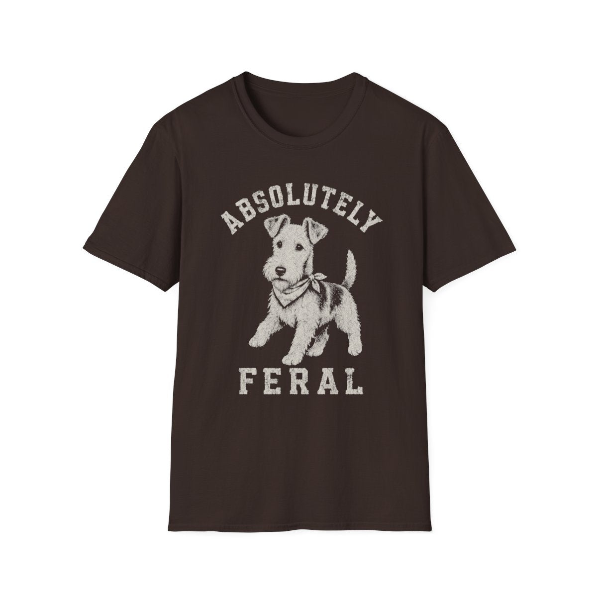 Bandana Wire Fox Terrier Tee - Dark Chocolate