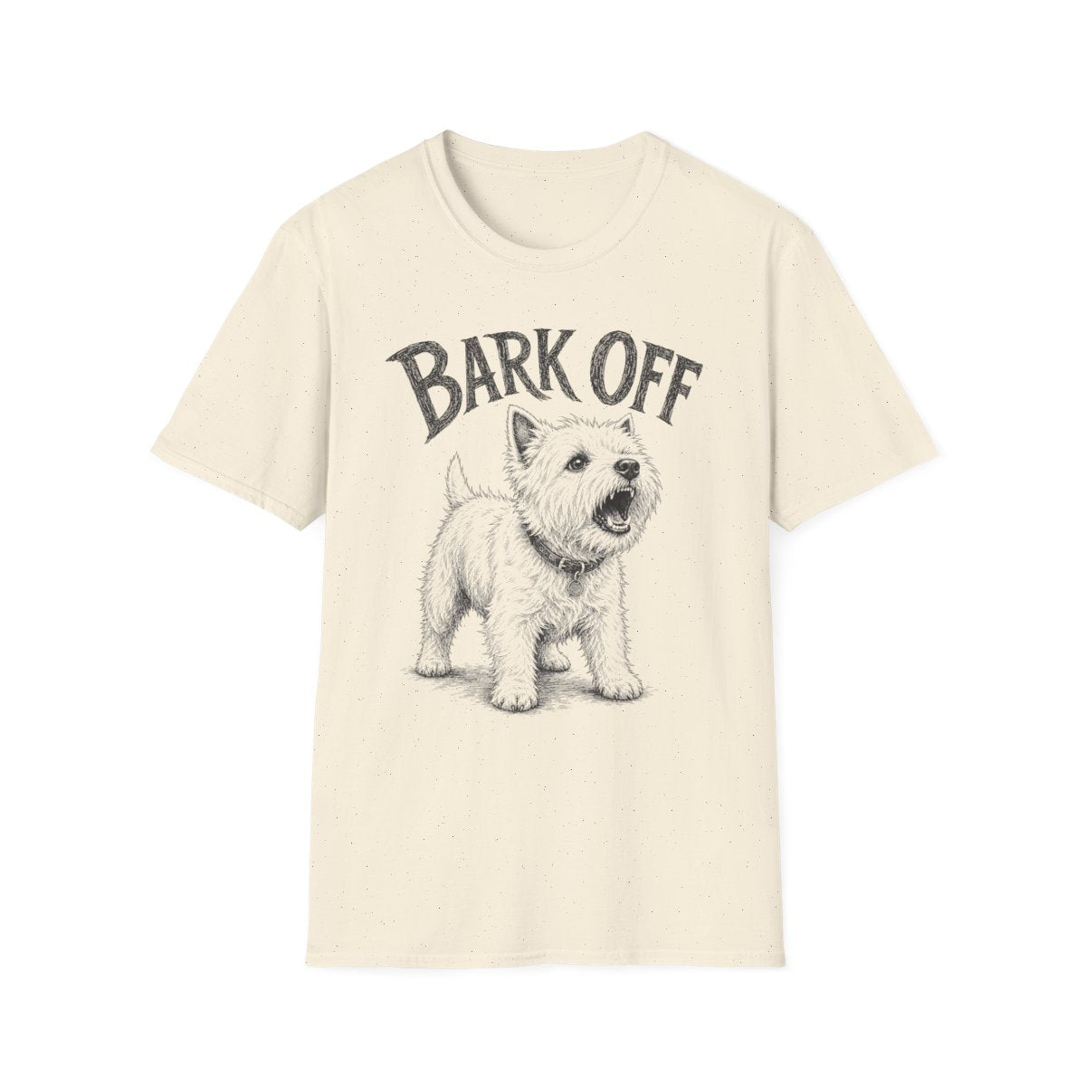 Bark Off Westie Tee - Natural