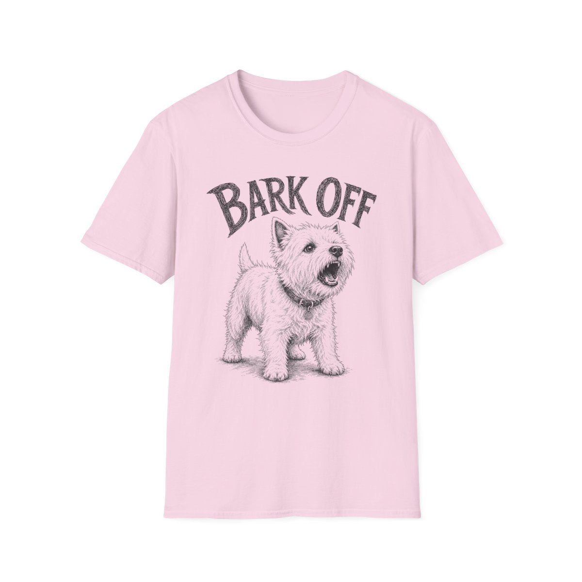Bark Off Westie Tee - Light Pink