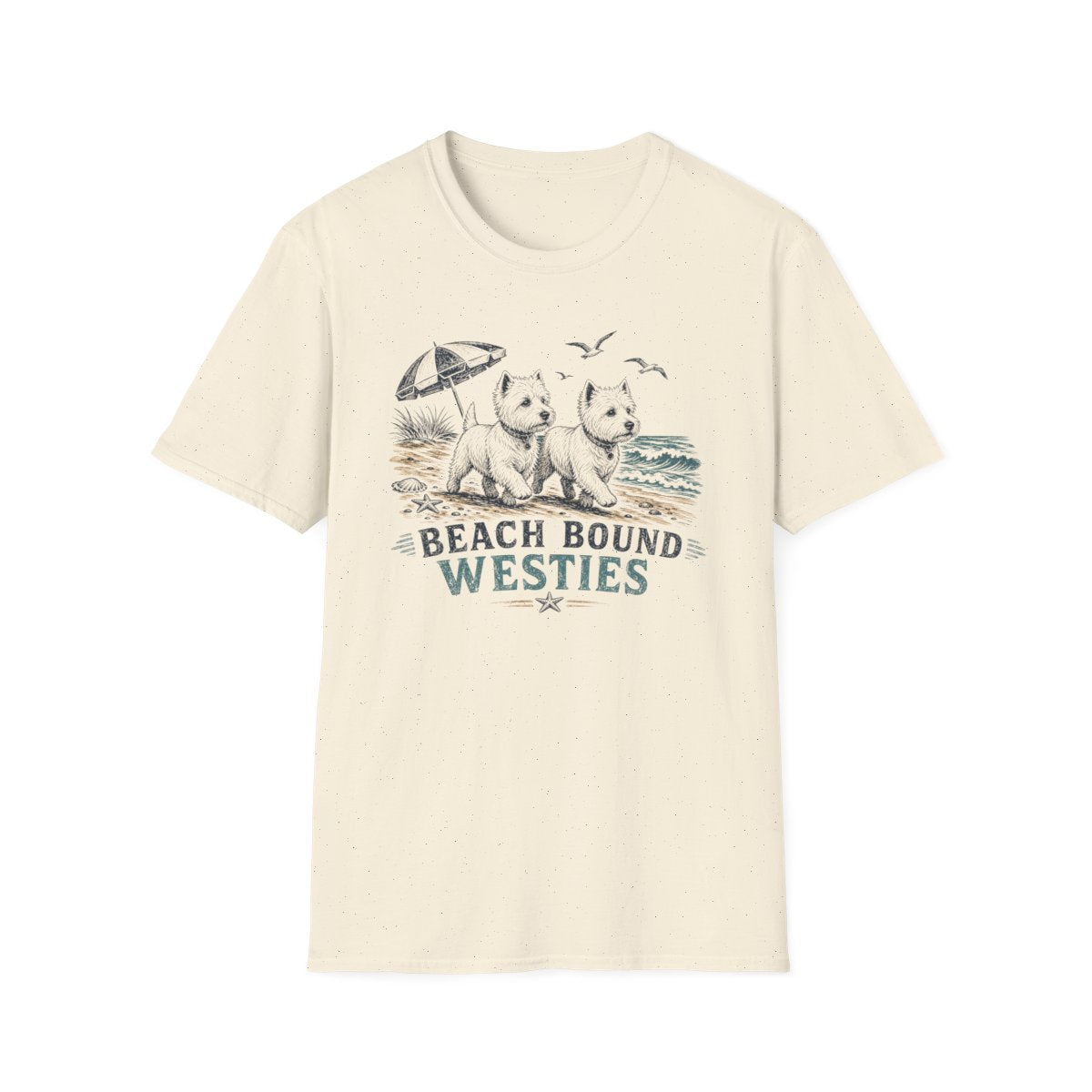 Beach Bound Westies Tee - Natural