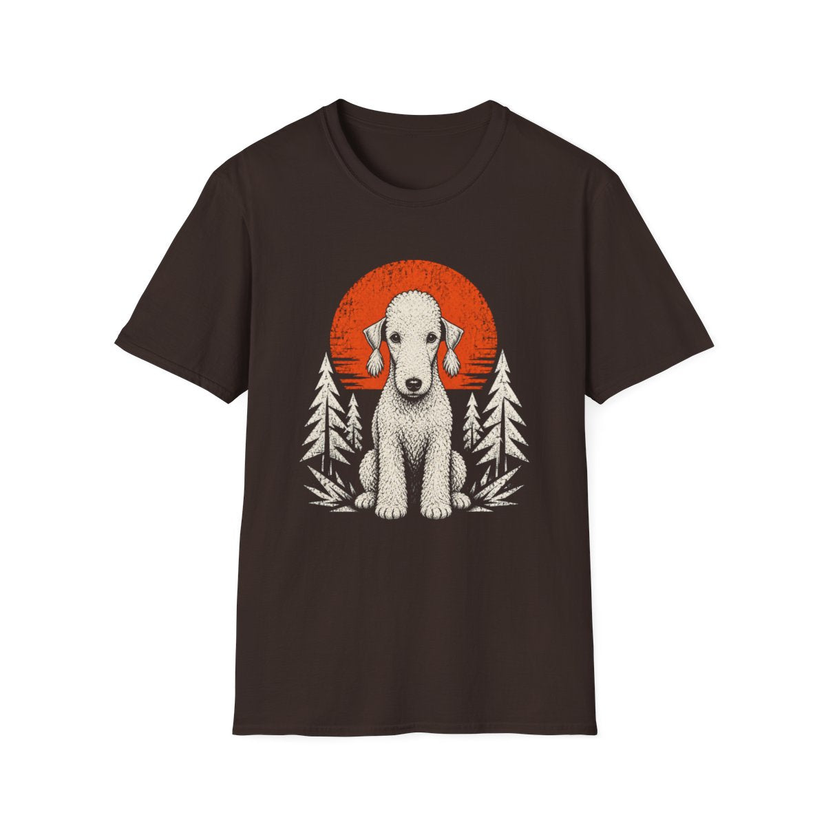 Bedlington Terrier Adventure Club Tee - Dark Chocolate