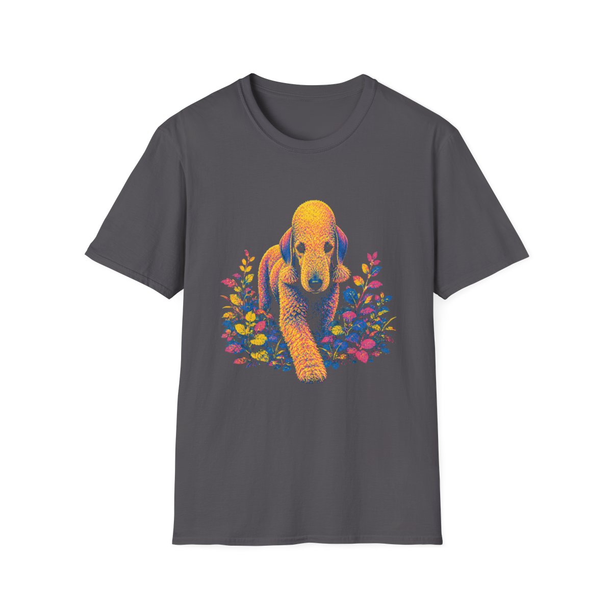 Bedlington Terrier Bold Spirit Tee - Charcoal