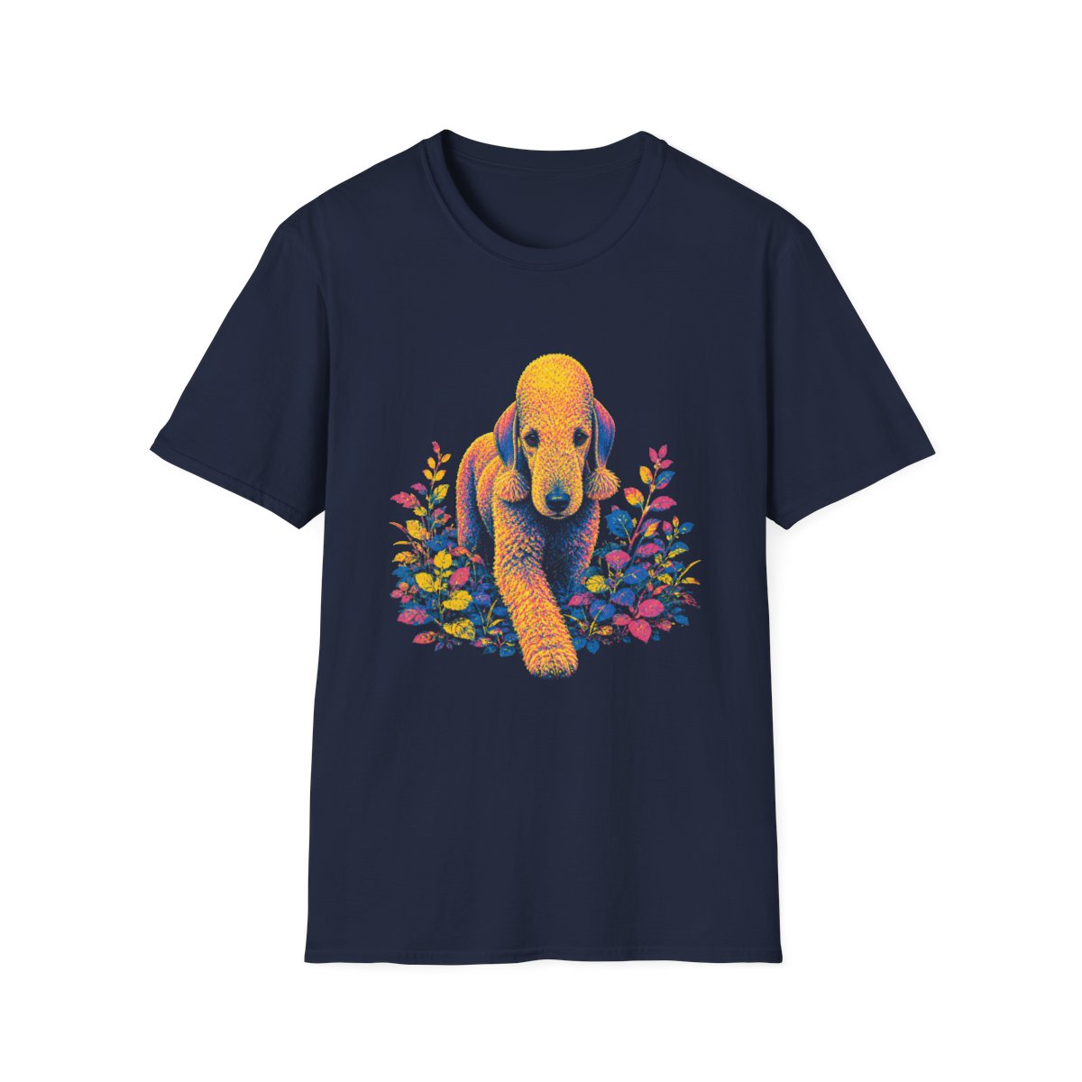Bedlington Terrier Bold Spirit Tee - Navy