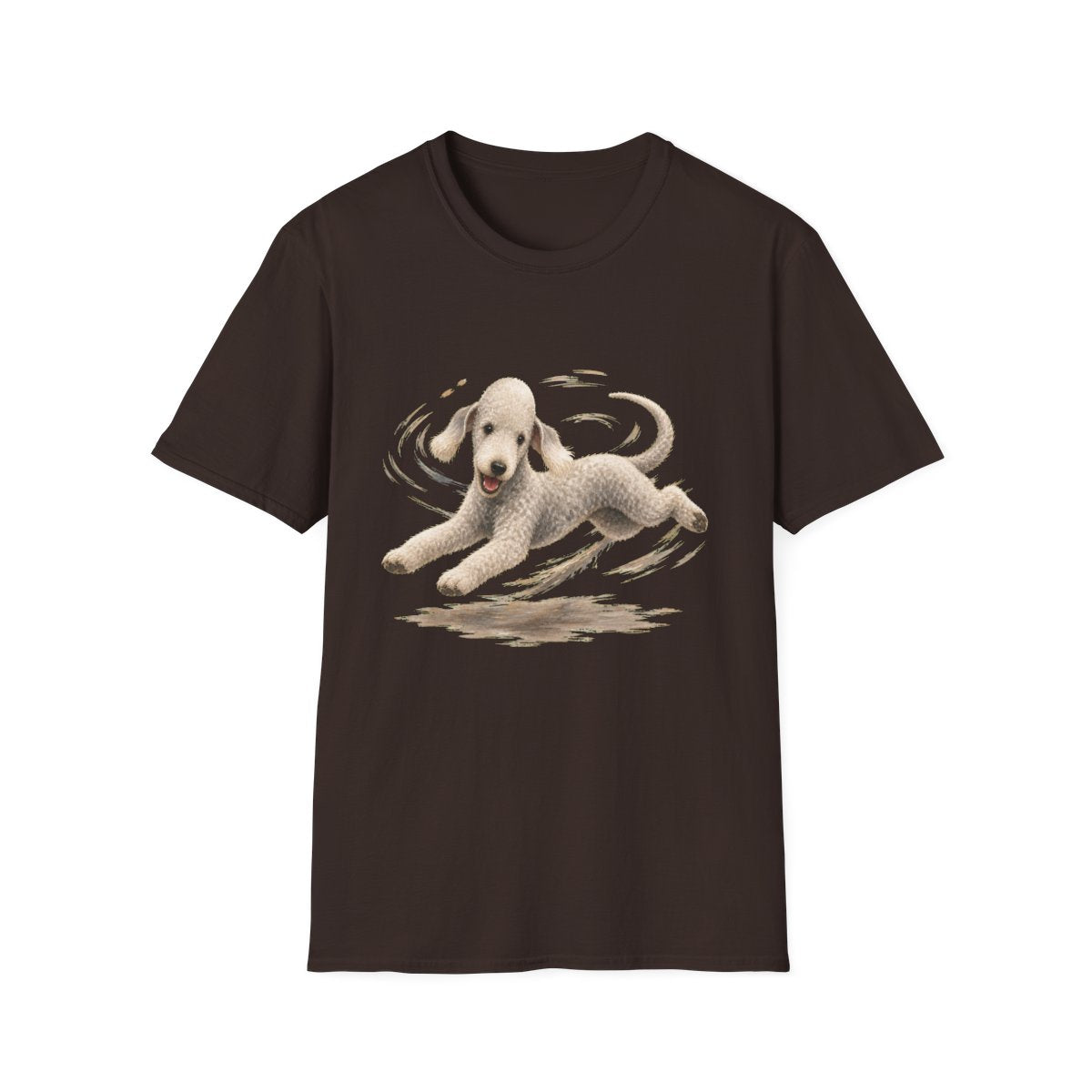 Bedlington Terrier Certified Zoomies Champion Tee - Dark Chocolate