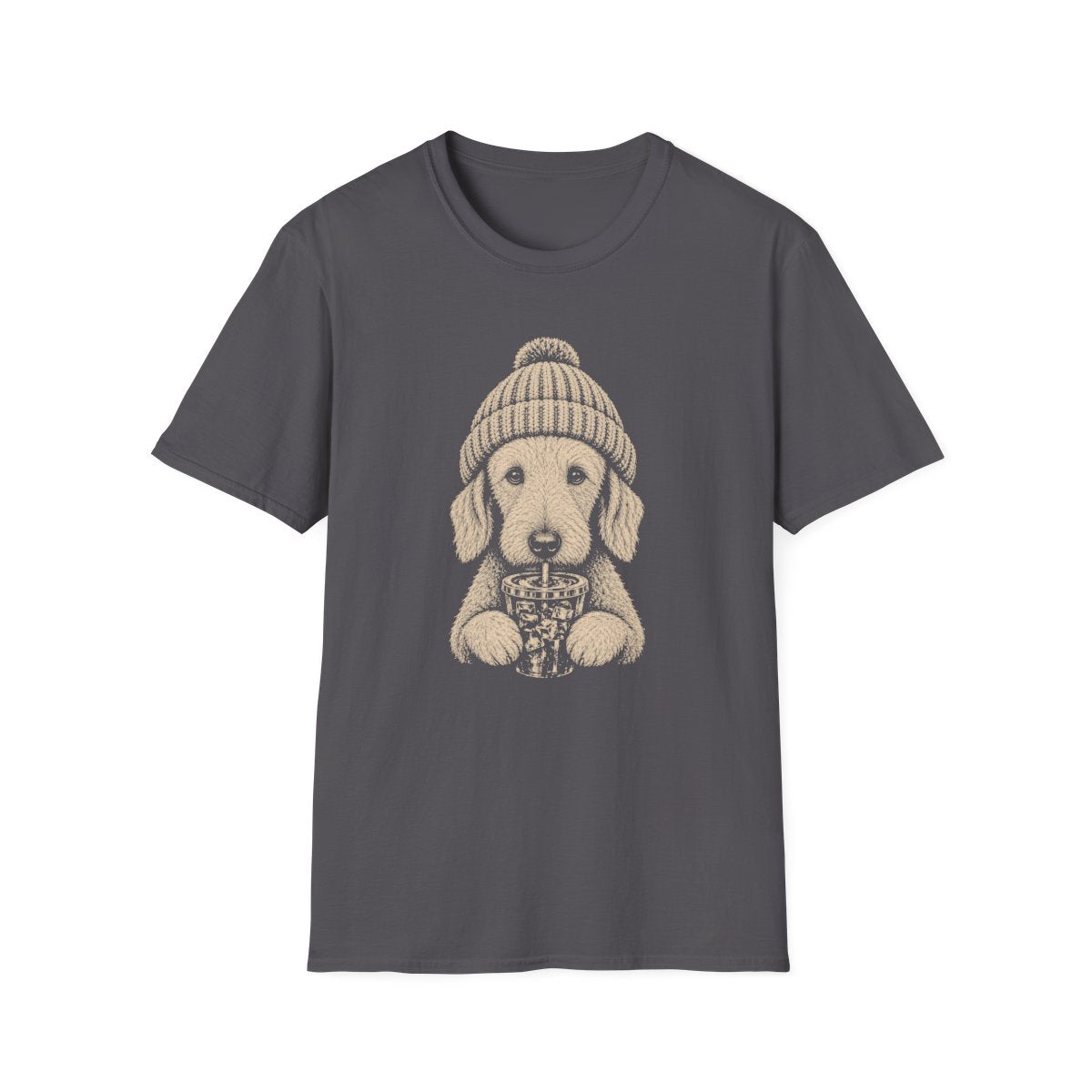 Bedlington Terrier Cold Brew Tee - Charcoal