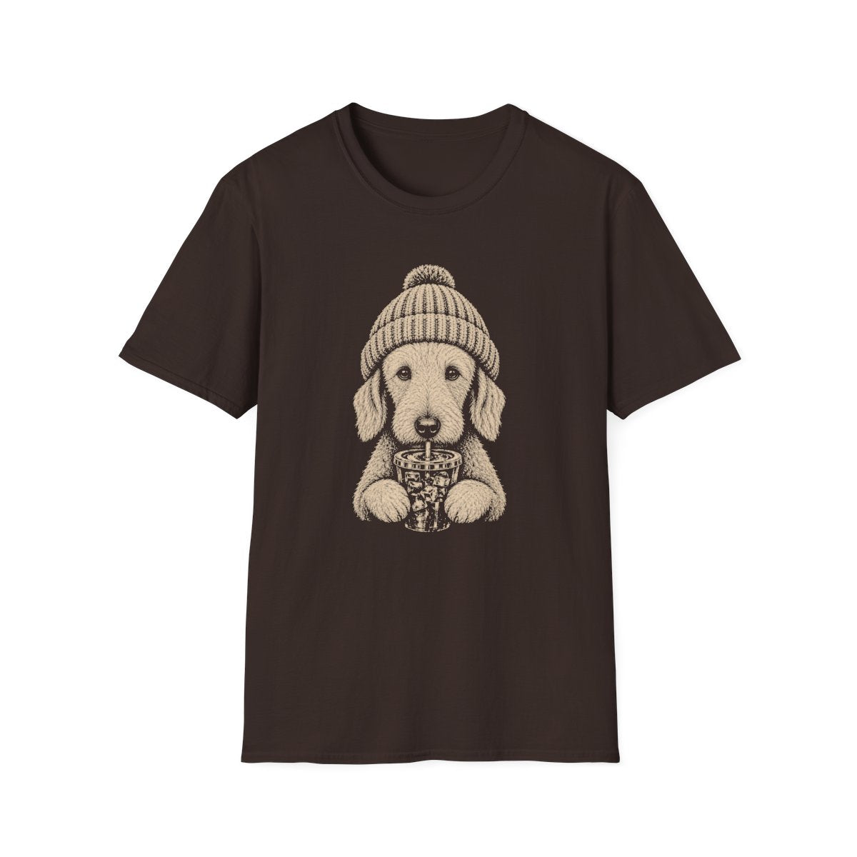 Bedlington Terrier Cold Brew Tee - Dark Chocolate