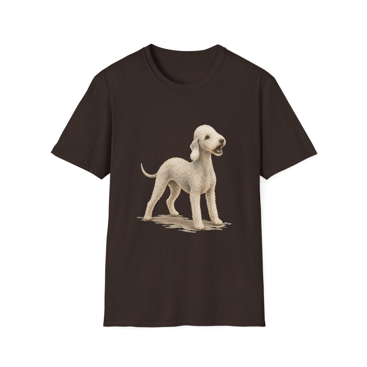 Bedlington Terrier Head Of Security Tee - Dark Chocolate