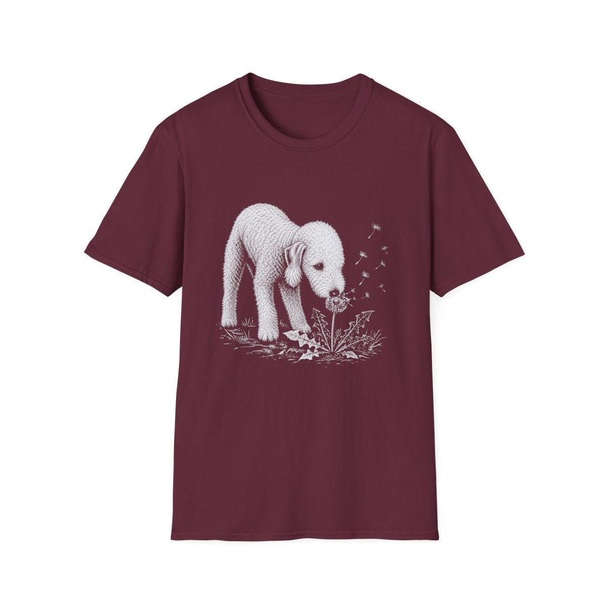 Bedlington Terrier Make A Wish Tee - Maroon