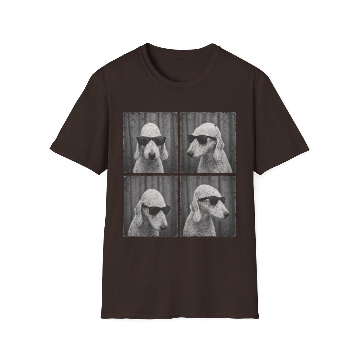 Bedlington Terrier Photo Booth Tee - Dark Chocolate