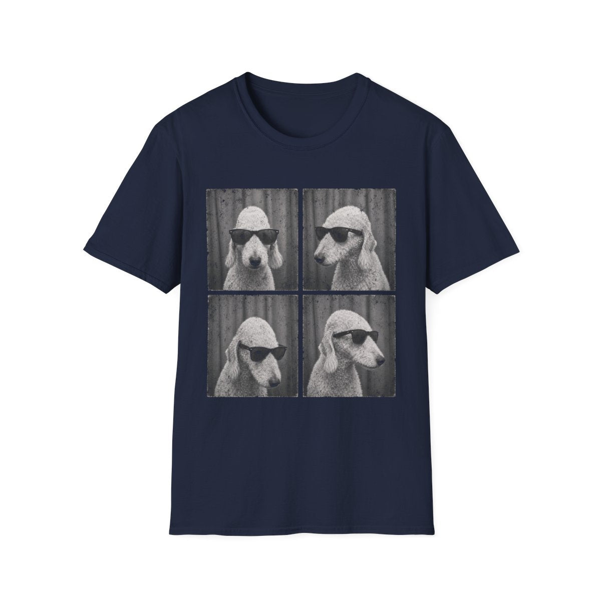 Bedlington Terrier Photo Booth Tee - Navy