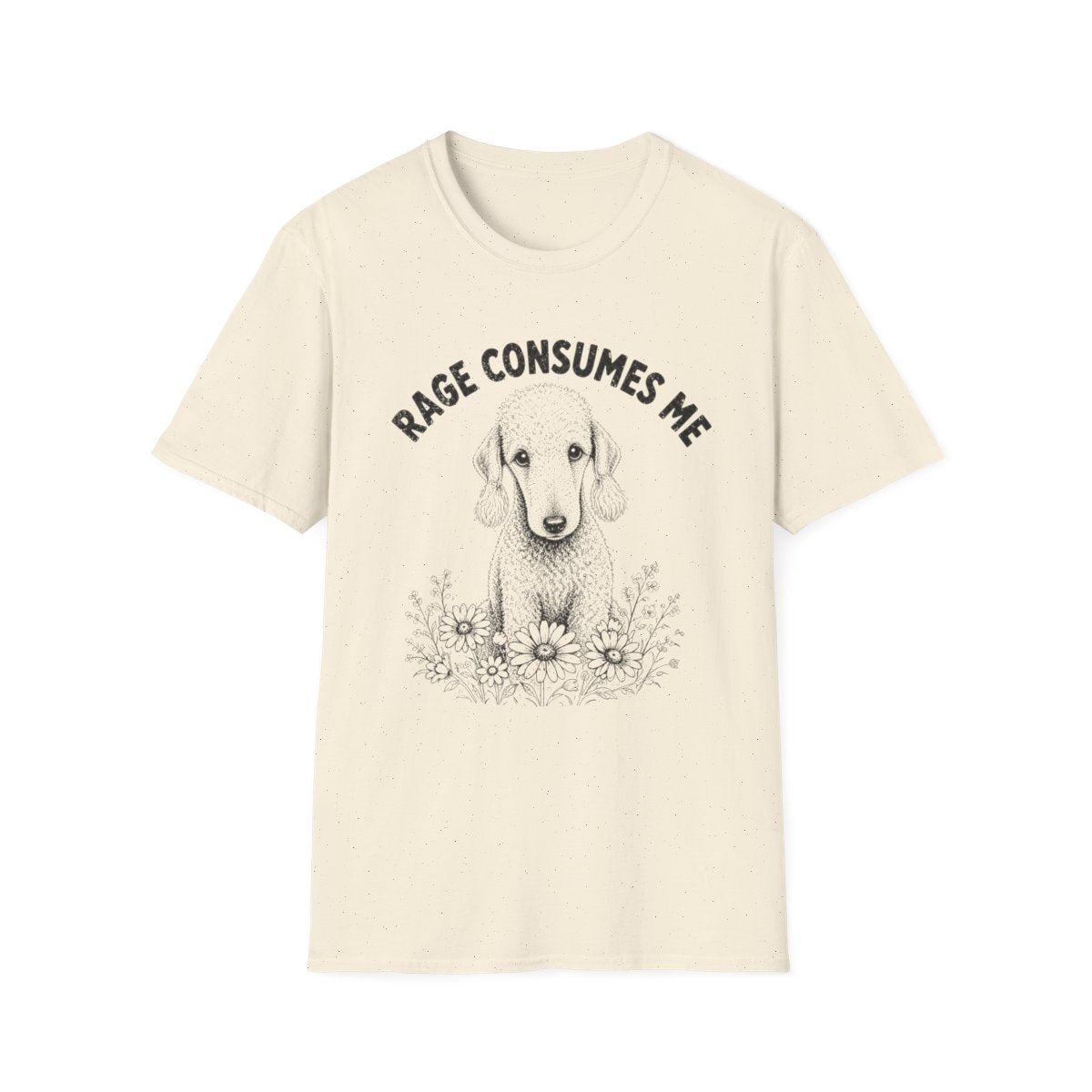 Bedlington Terrier Rage Consumes Me Tee - Natural