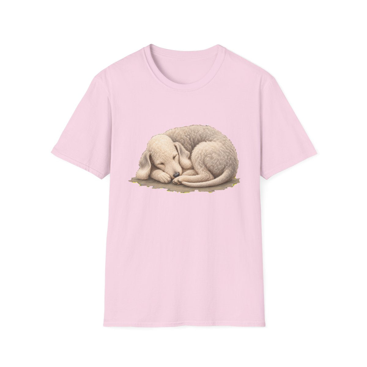 Bedlington Terrier Rest At Last Tee - Light Pink
