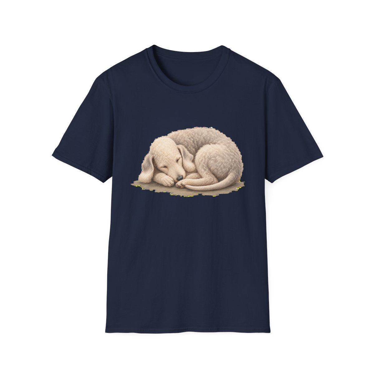 Bedlington Terrier Rest At Last Tee - Navy