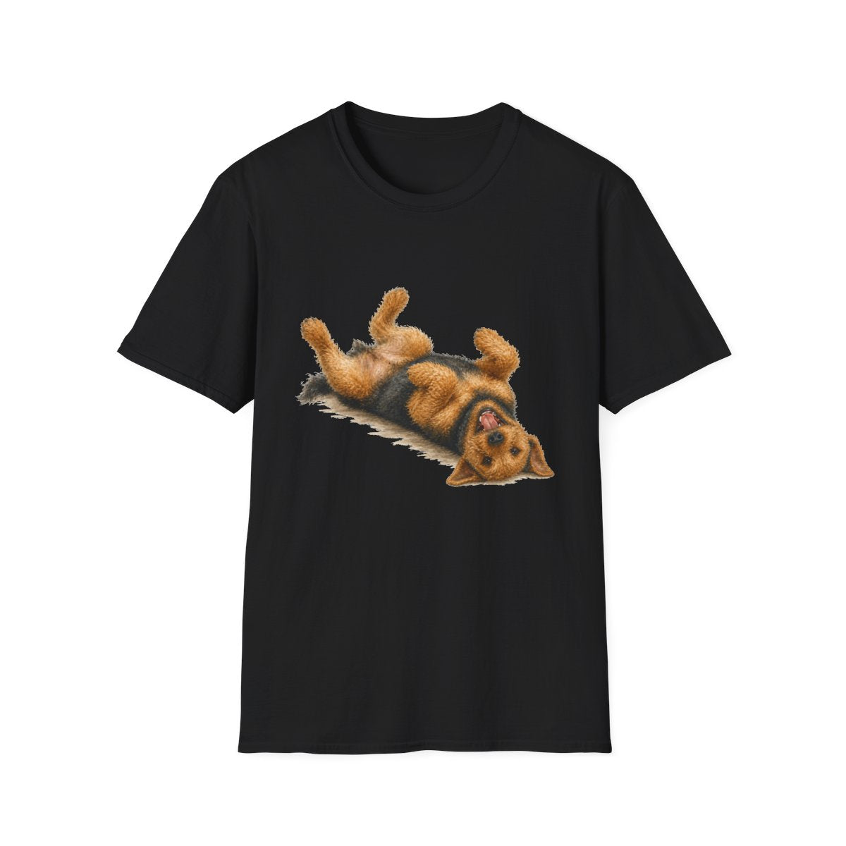 Belly Rubs Airedale Terrier Tee - Black