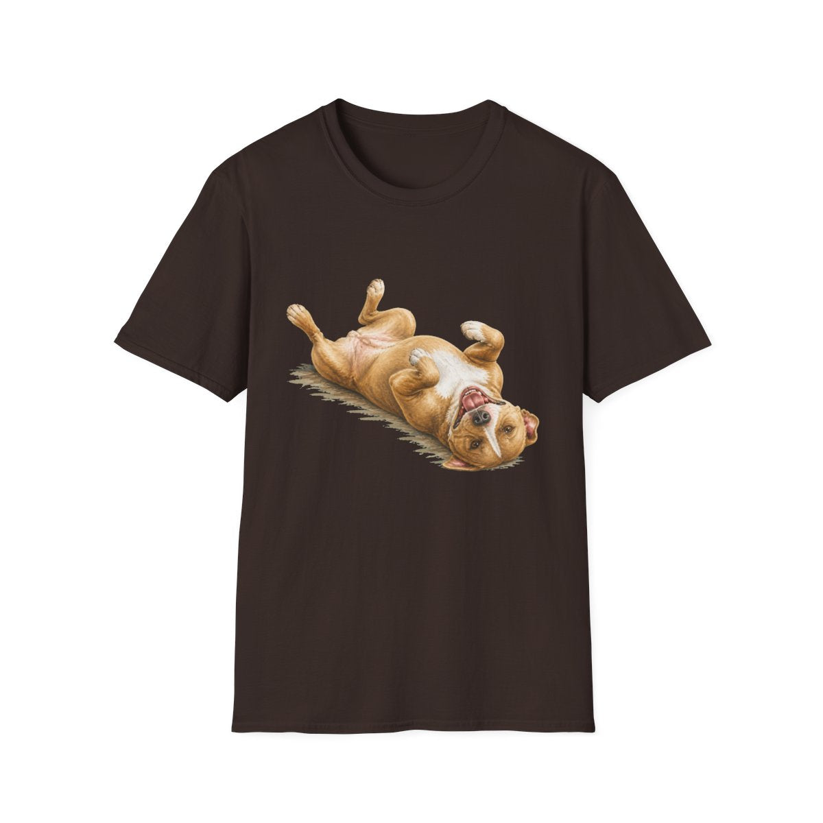Belly Rubs American Pit Bull Terrier Tee - Dark Chocolate