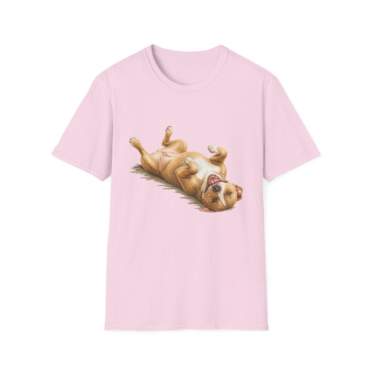 Belly Rubs American Pit Bull Terrier Tee - Light Pink