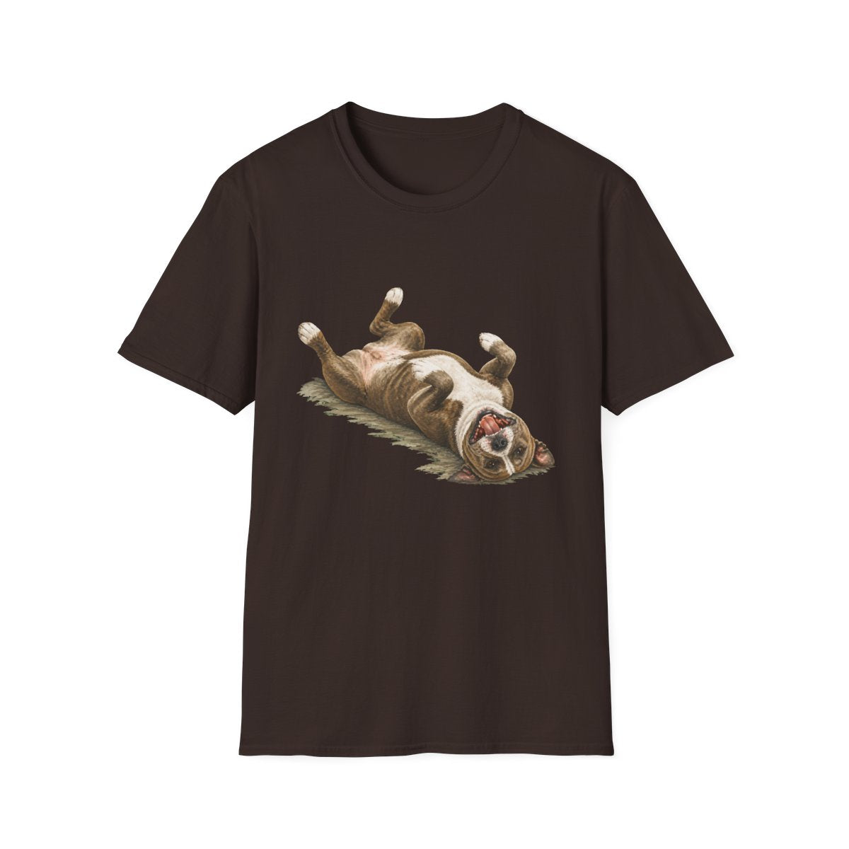 Belly Rubs American Staffordshire Terrier Tee - Dark Chocolate