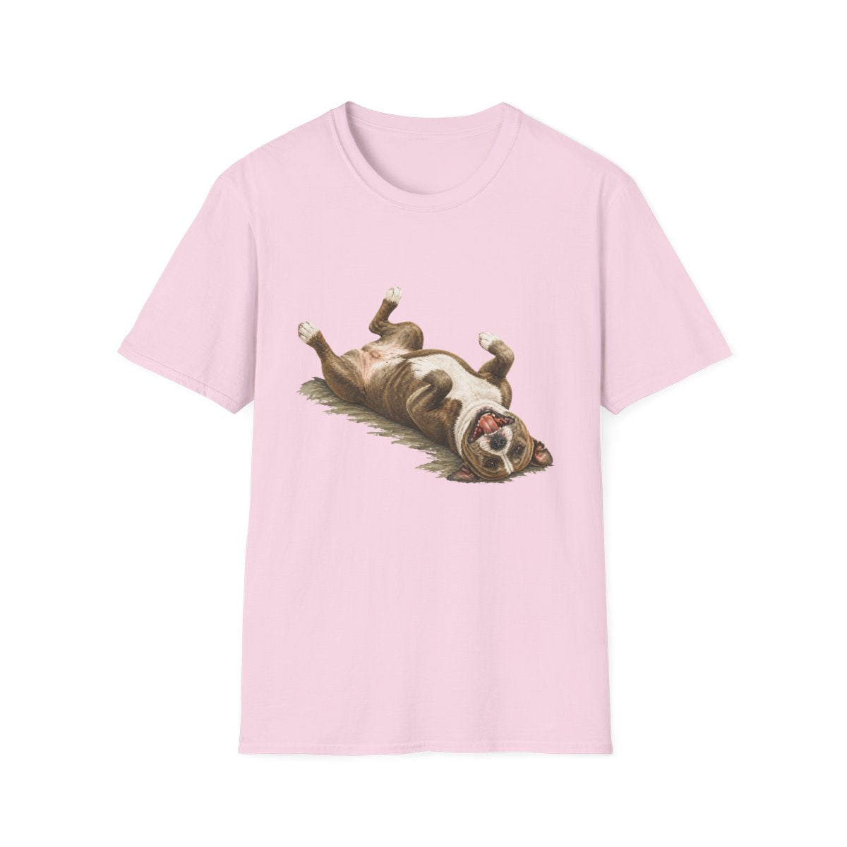 Belly Rubs American Staffordshire Terrier Tee - Light Pink