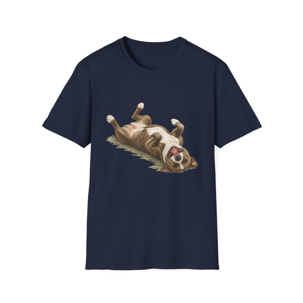 Belly Rubs American Staffordshire Terrier Tee - Navy