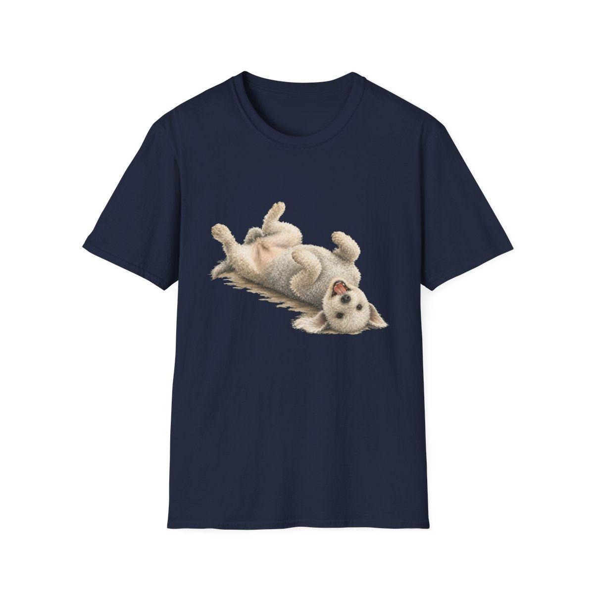 Belly Rubs Bedlington Terrier Tee - Navy