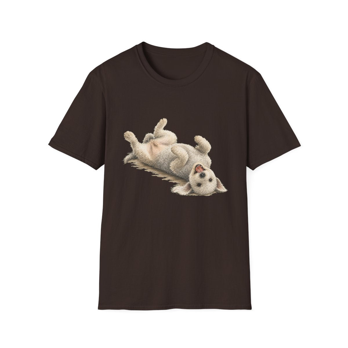 Belly Rubs Bedlington Terrier Tee - Dark Chocolate