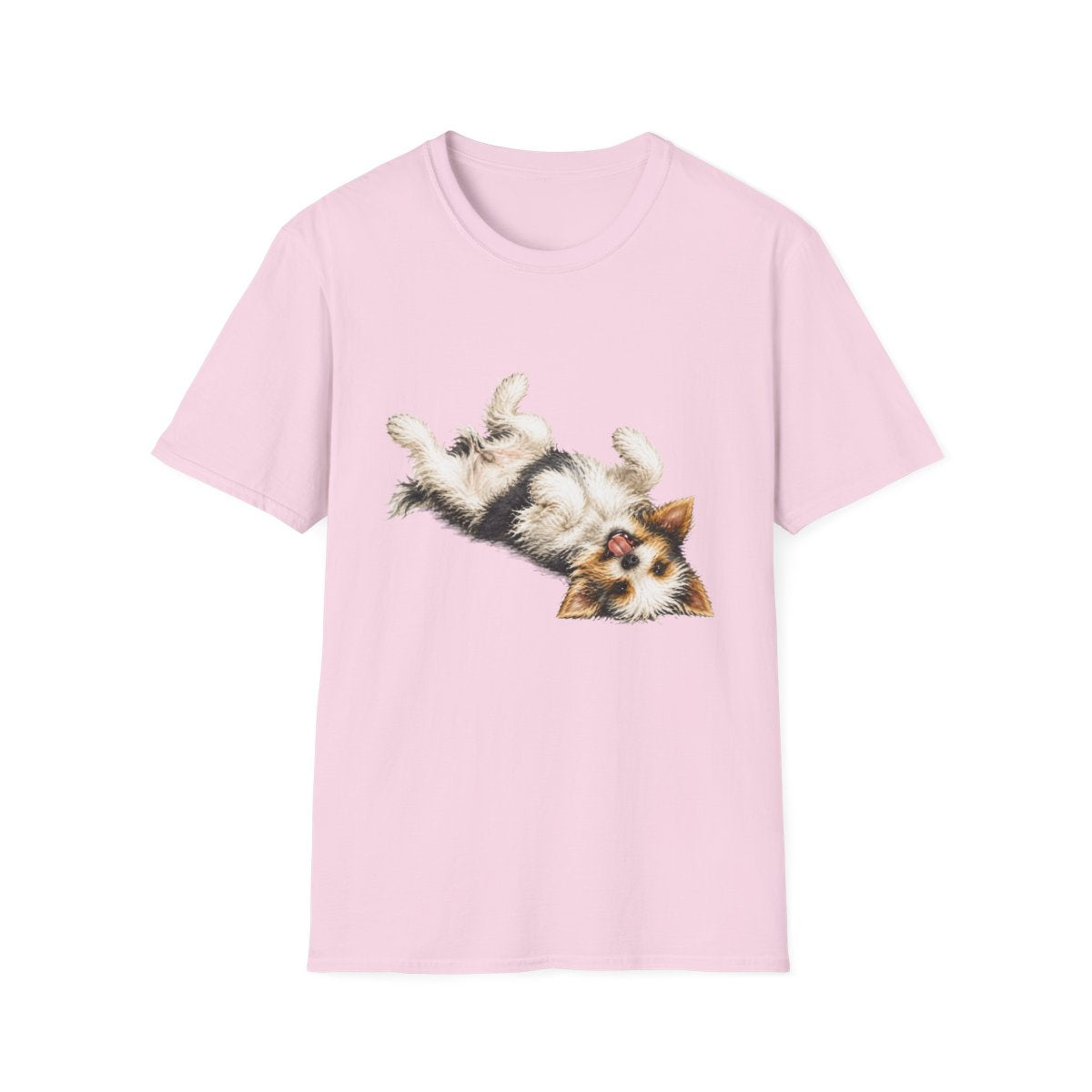 Belly Rubs Biewer Terrier Tee - Light Pink