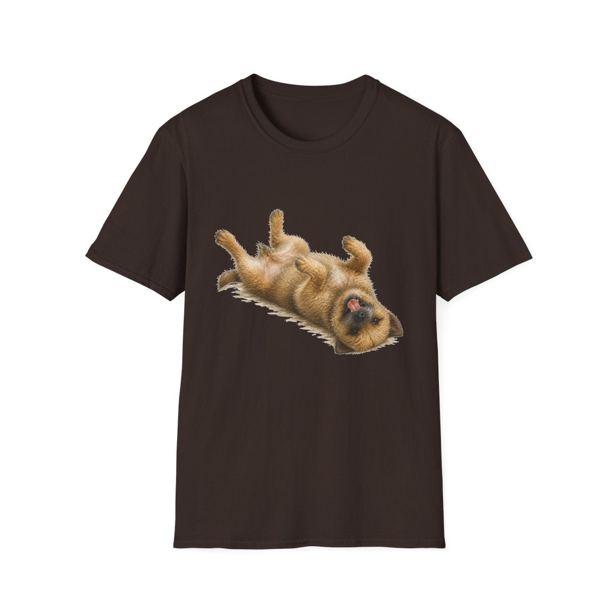 Belly Rubs Border Terrier Tee - Dark Chocolate