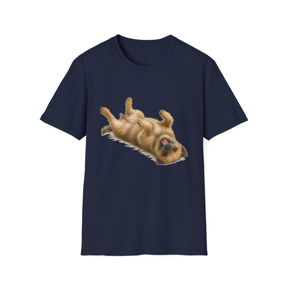 Belly Rubs Border Terrier Tee - Navy