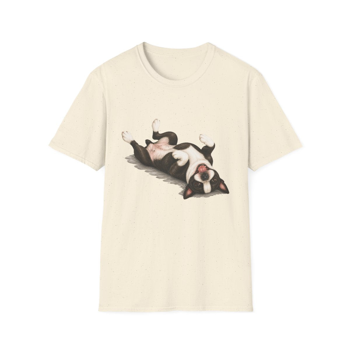 Belly Rubs Boston Terrier Tee - Natural