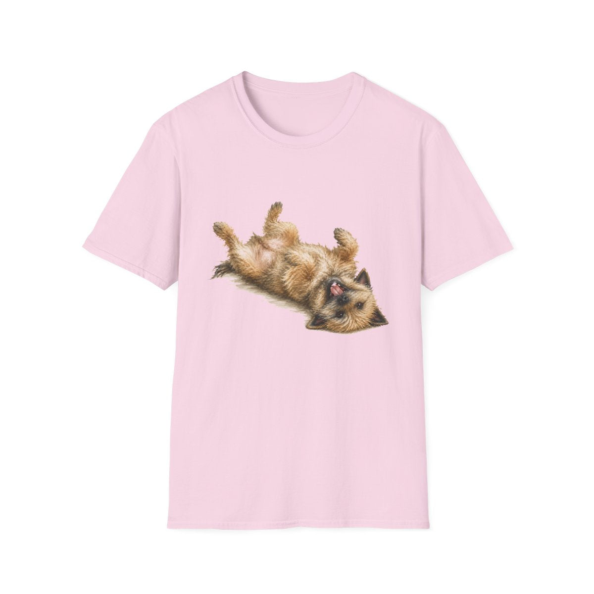 Belly Rubs Cairn Terrier Tee - Light Pink