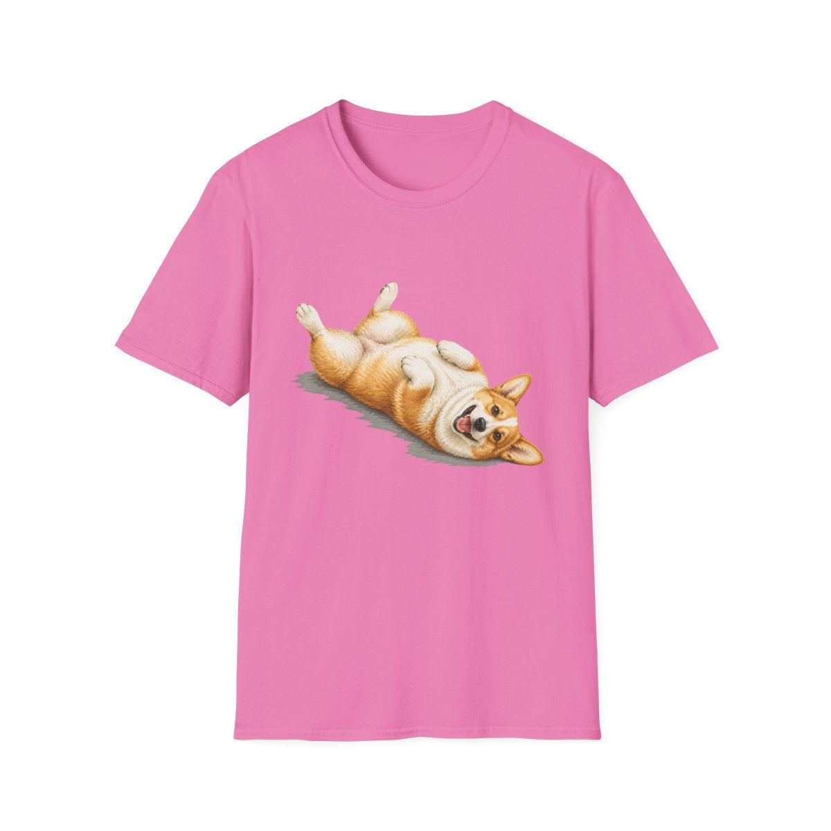 Belly Rubs Corgi Tee - Azalea