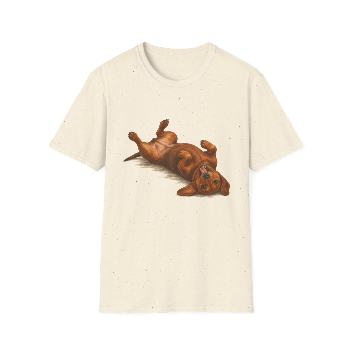 Belly Rubs Dachshund Tee - Natural