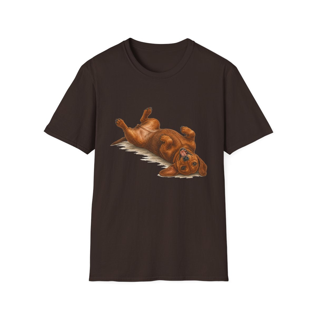 Belly Rubs Dachshund Tee - Dark Chocolate