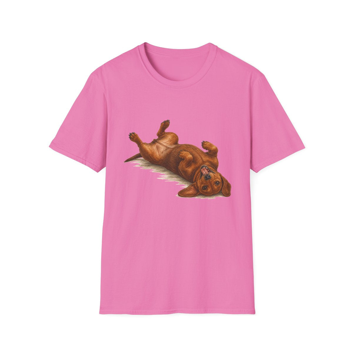 Belly Rubs Dachshund Tee - Azalea