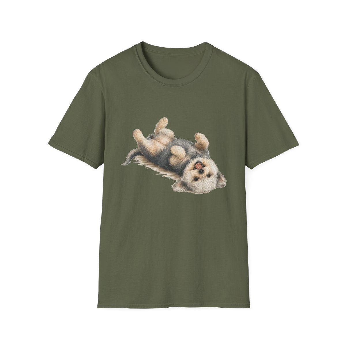 Belly Rubs Dandie Dinmont Terrier Tee - Military Green