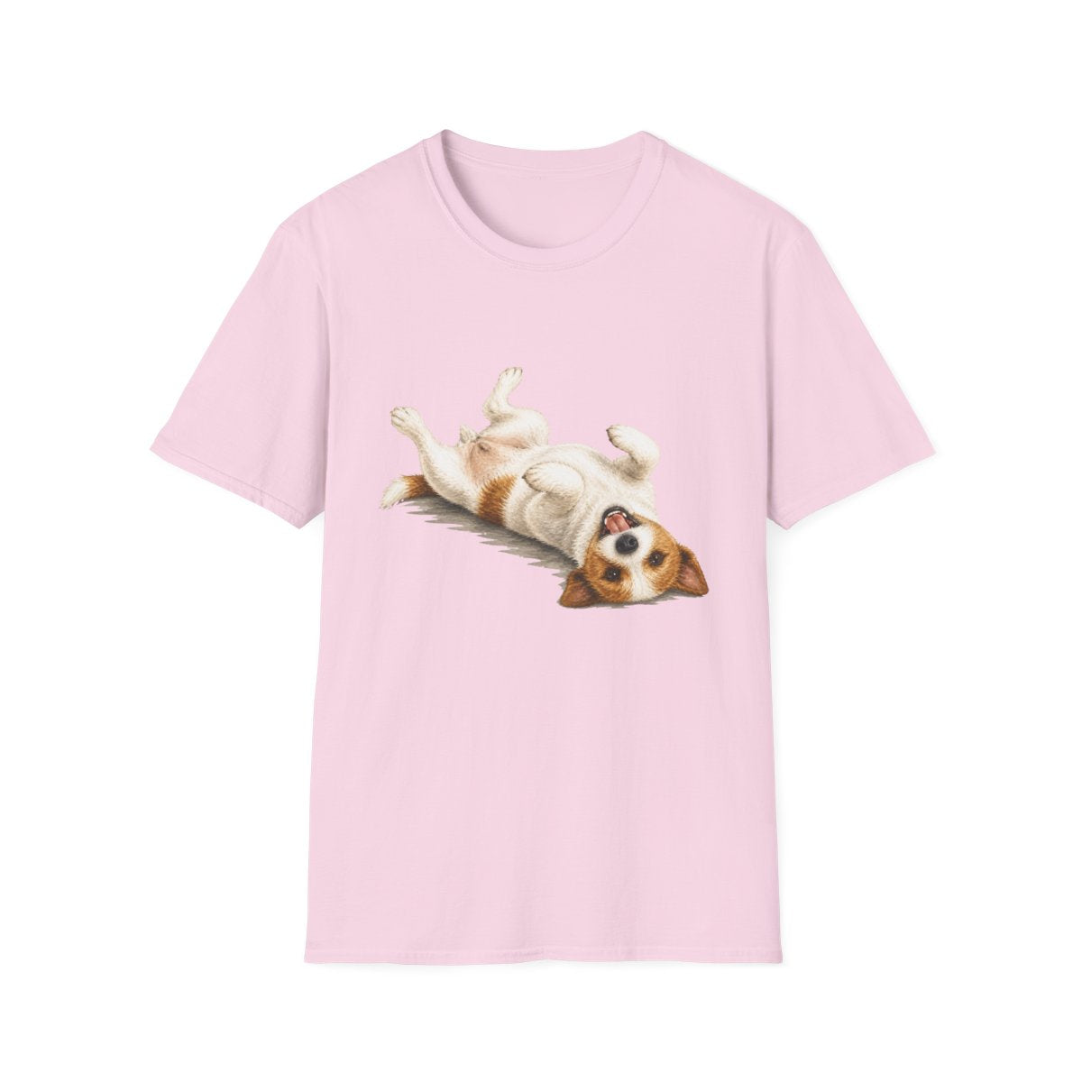 Belly Rubs Jack Russell Terrier Tee - Light Pink