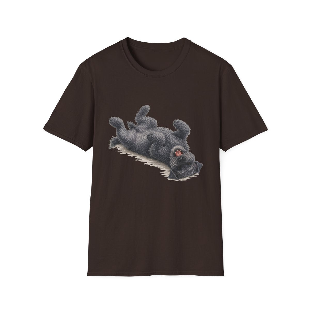 Belly Rubs Kerry Blue Terrier Tee - Dark Chocolate