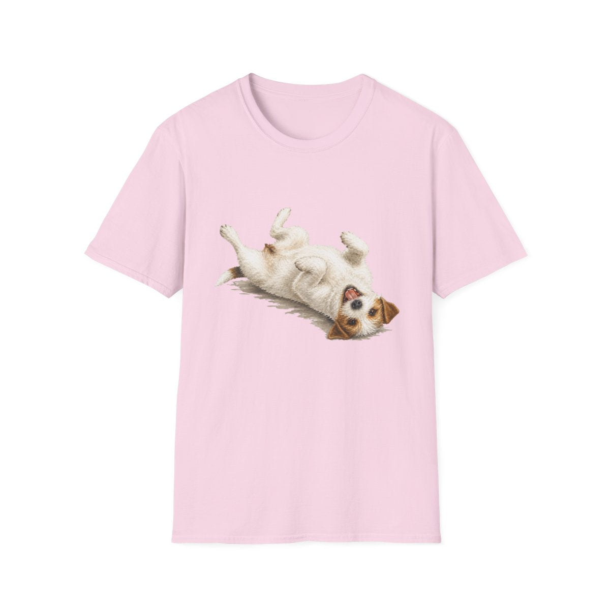 Belly Rubs Parson Russell Terrier Tee - Light Pink