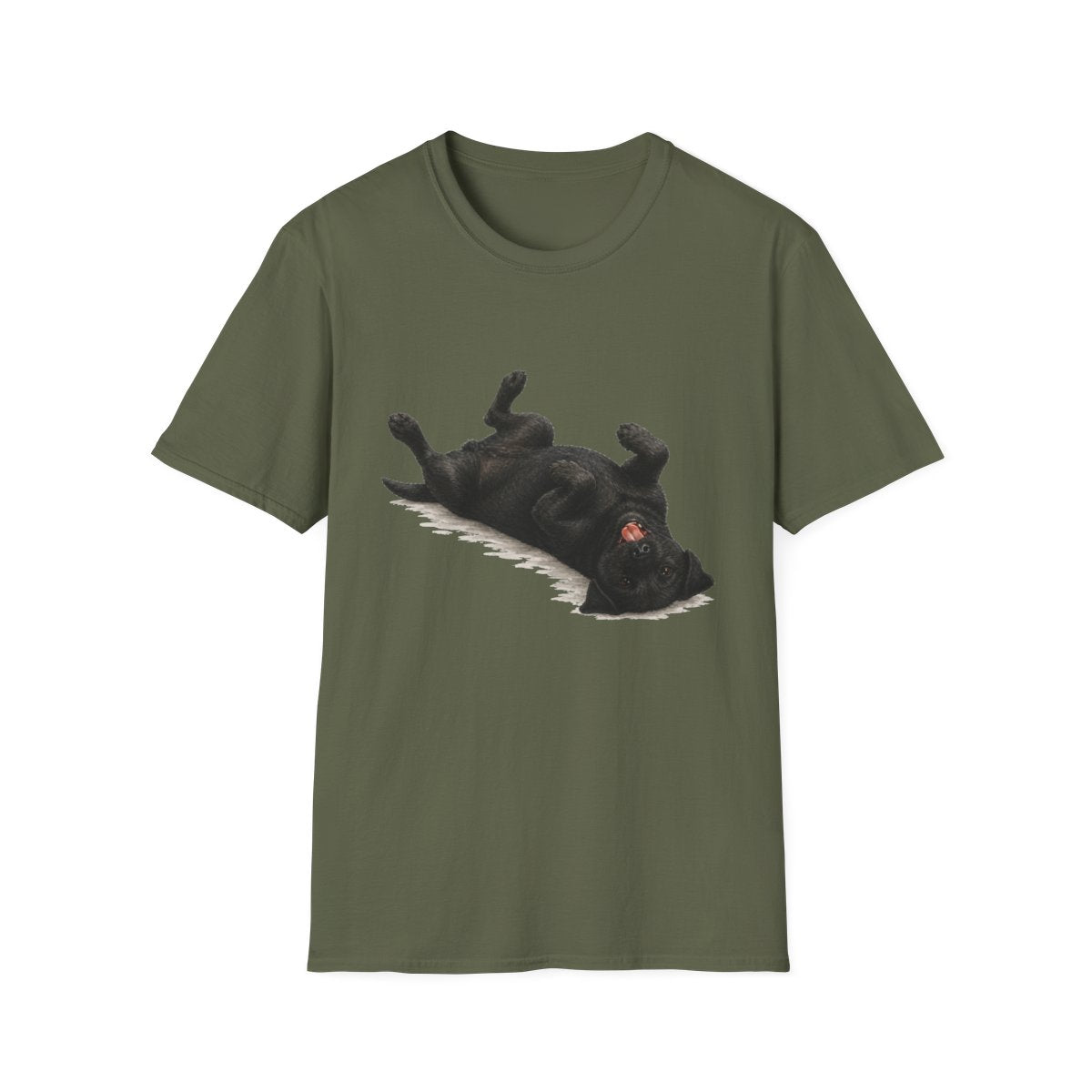 Belly Rubs Patterdale Terrier Tee - Military Green