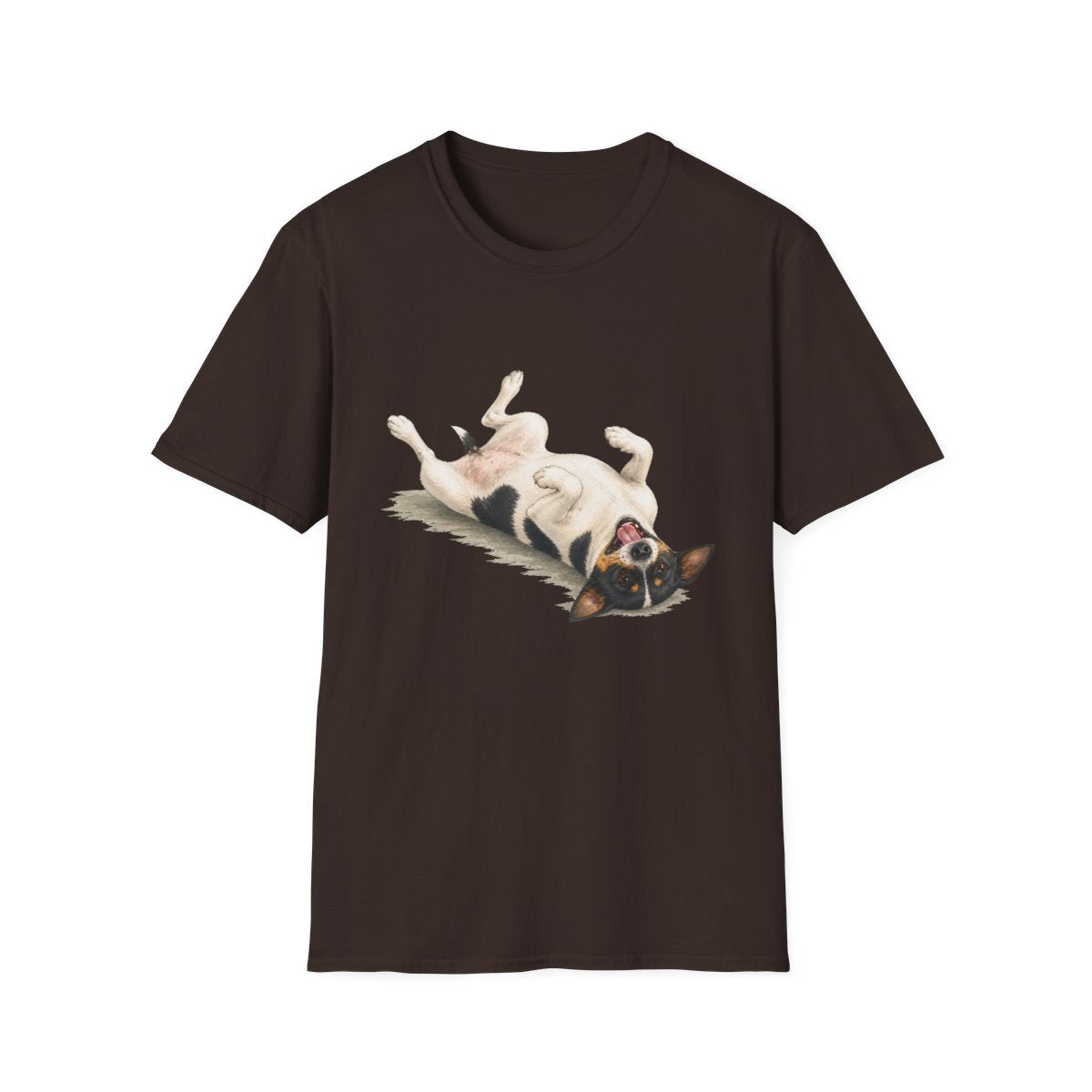 Belly Rubs Rat Terrier Tee - Dark Chocolate