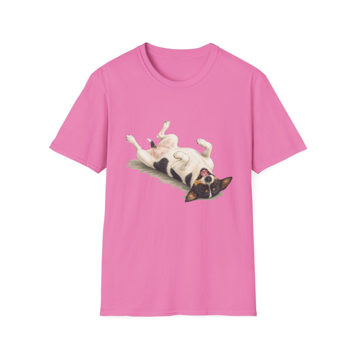 Belly Rubs Rat Terrier Tee - Azalea