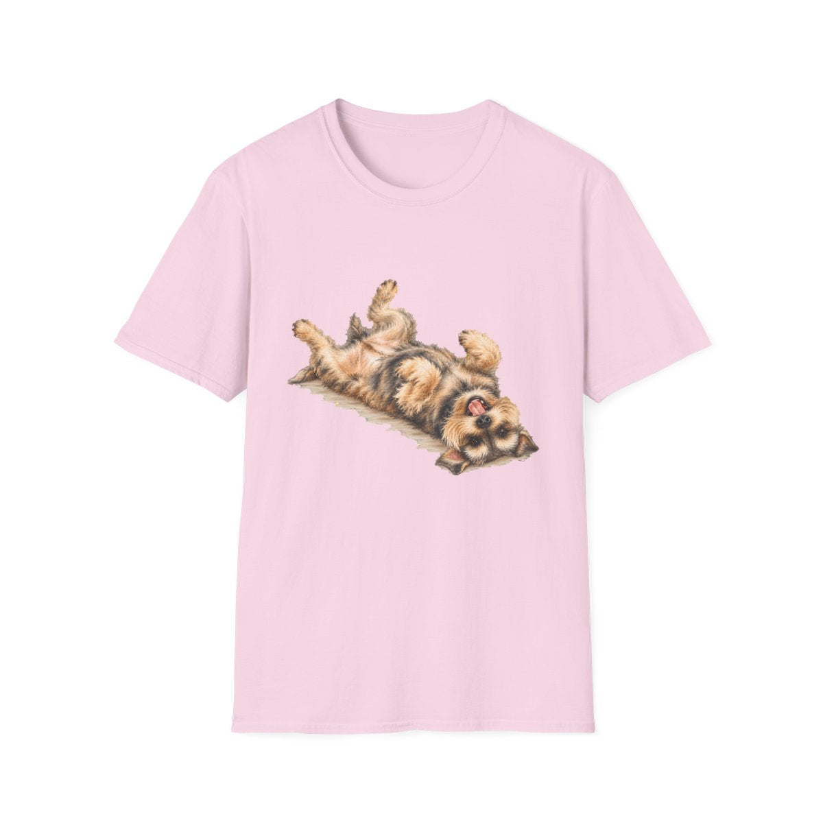 Belly Rubs Schnauzer Tee - Light Pink