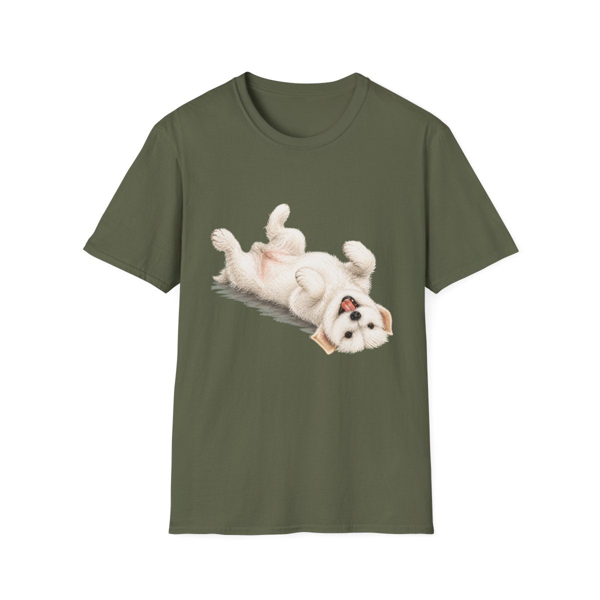 Belly Rubs Sealyham Terrier Tee - Military Green