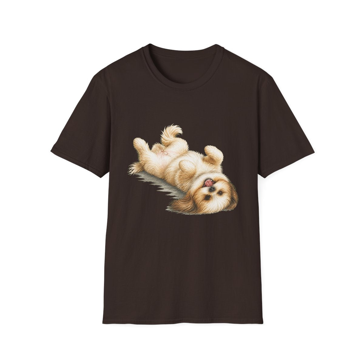 Belly Rubs Shih Tzu Tee - Dark Chocolate